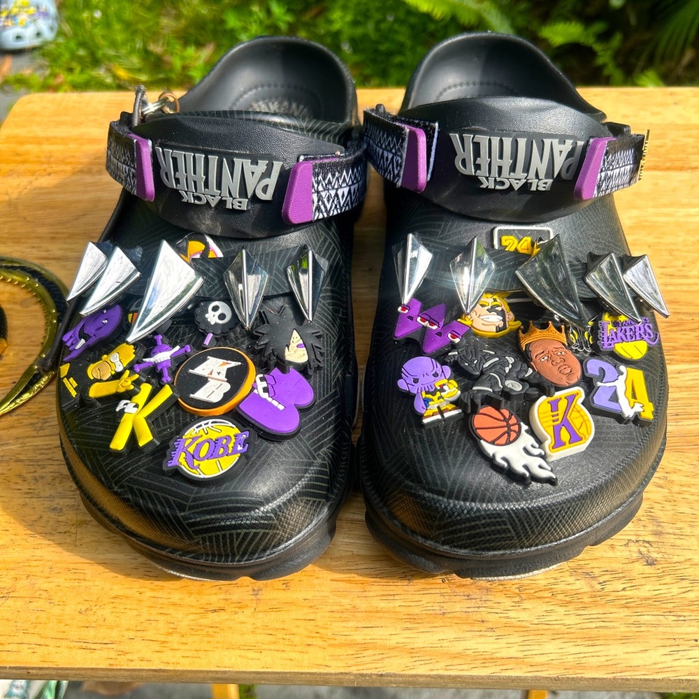 Black, panther crocs art Basel
